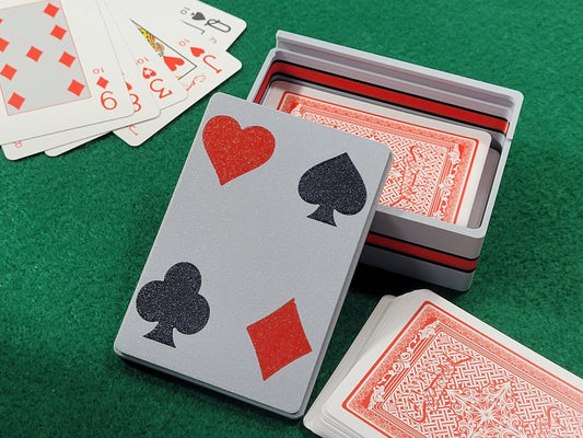 Custom Card Player Card Box: Plastic Single or Double Playing Card Deck Holder