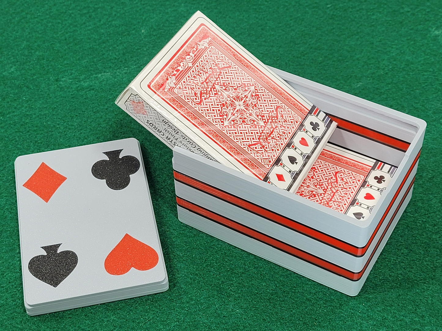 Custom Card Player Card Box: Plastic Single or Double Playing Card Deck Holder