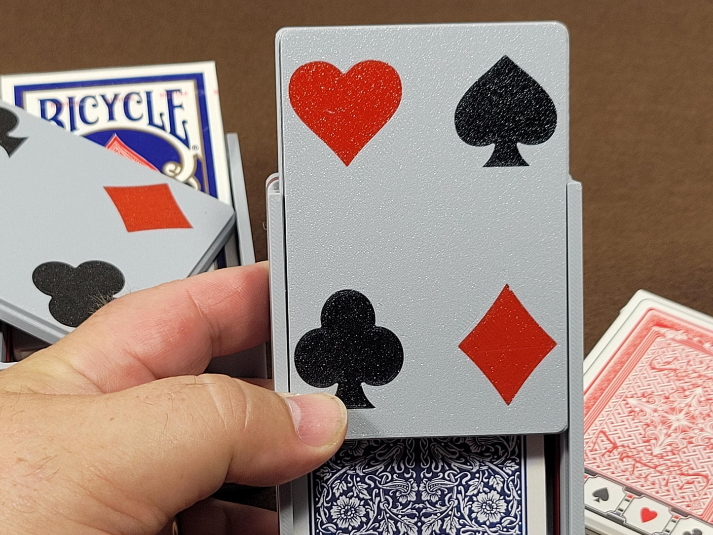 Custom Card Player Card Box: Plastic Single or Double Playing Card Deck Holder