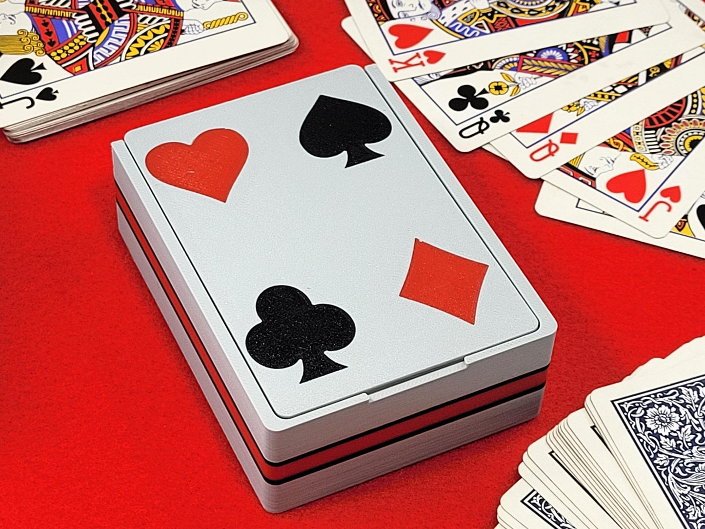 Custom Card Player Card Box: Plastic Single or Double Playing Card Deck Holder