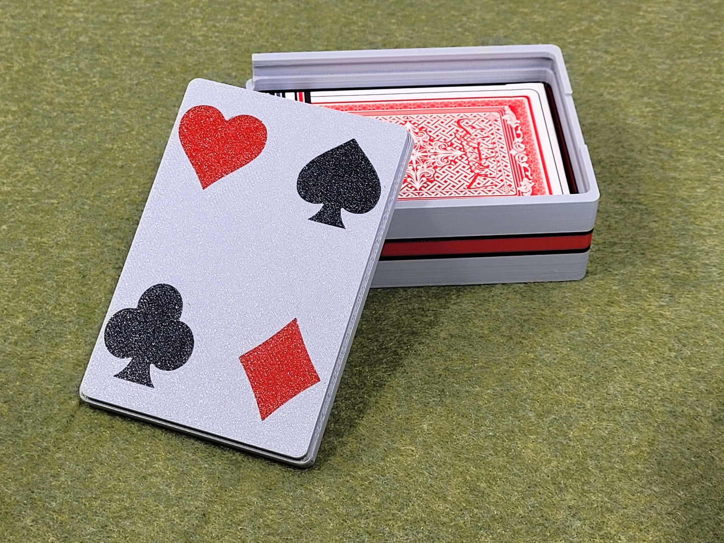 Custom Card Player Card Box: Plastic Single or Double Playing Card Deck Holder
