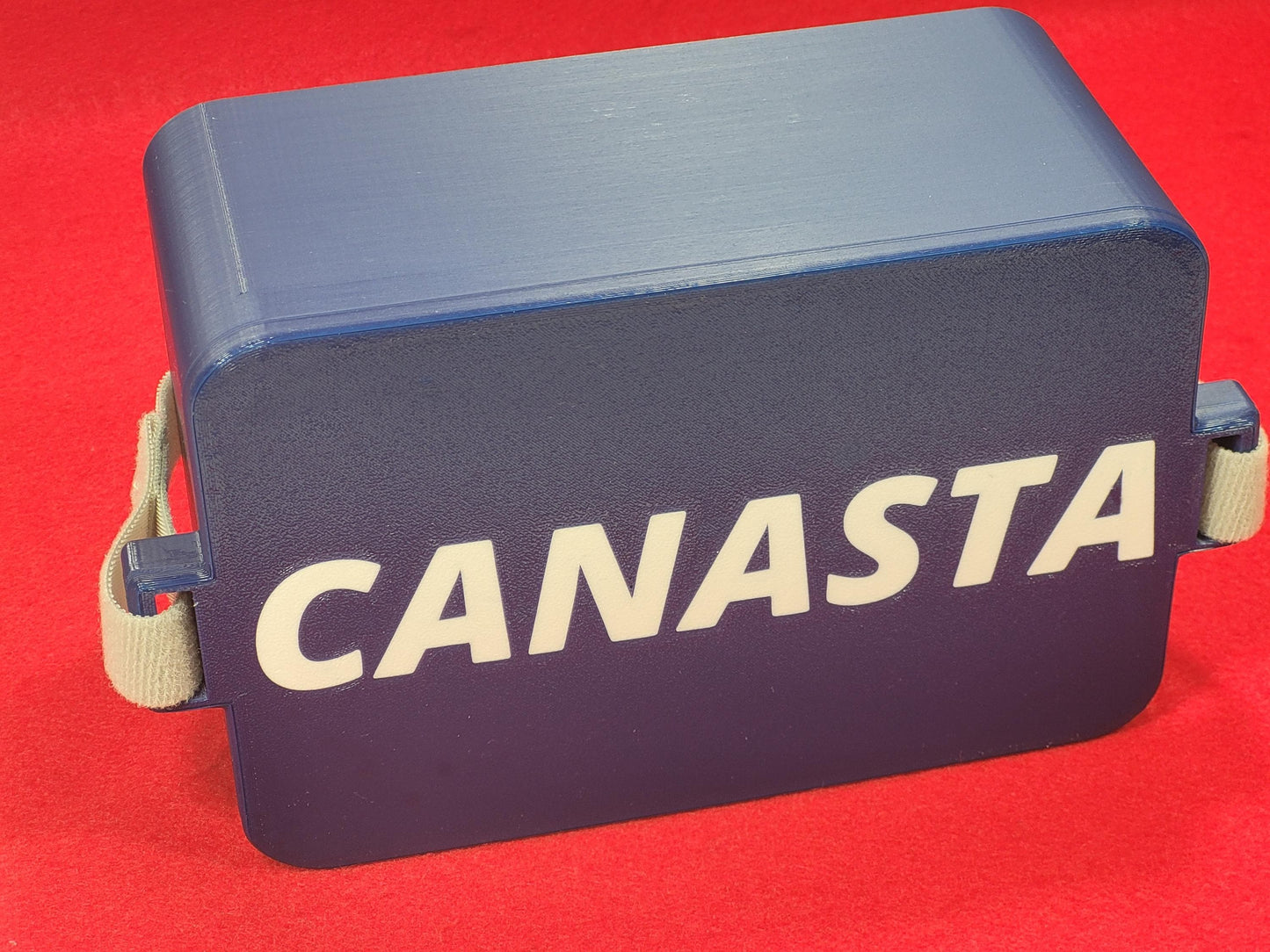 Canasta 6-Deck Playing Card Tray with Cover: Personalized portable travel case for card storage