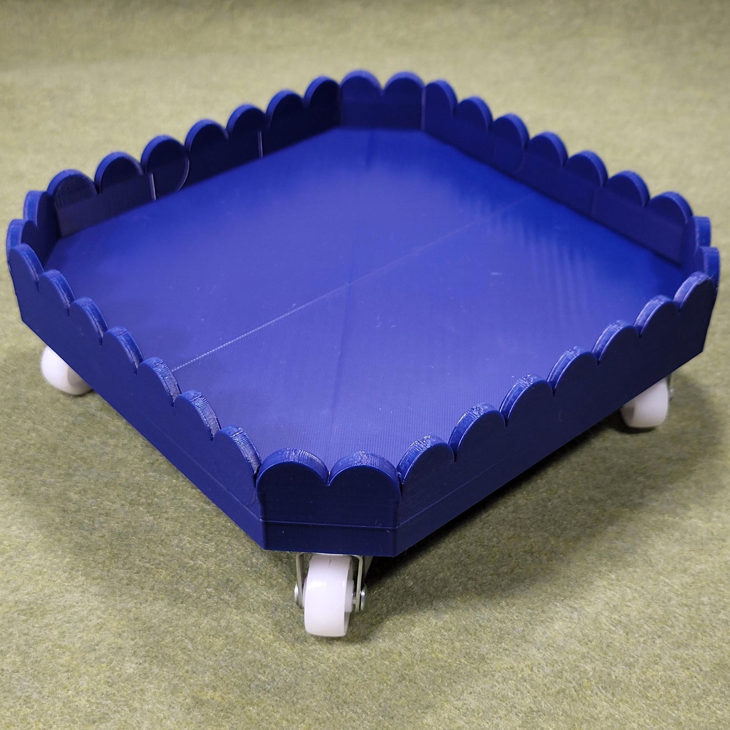 Rolling tabletop game tray: Just add your dice, game pieces or playing card tray