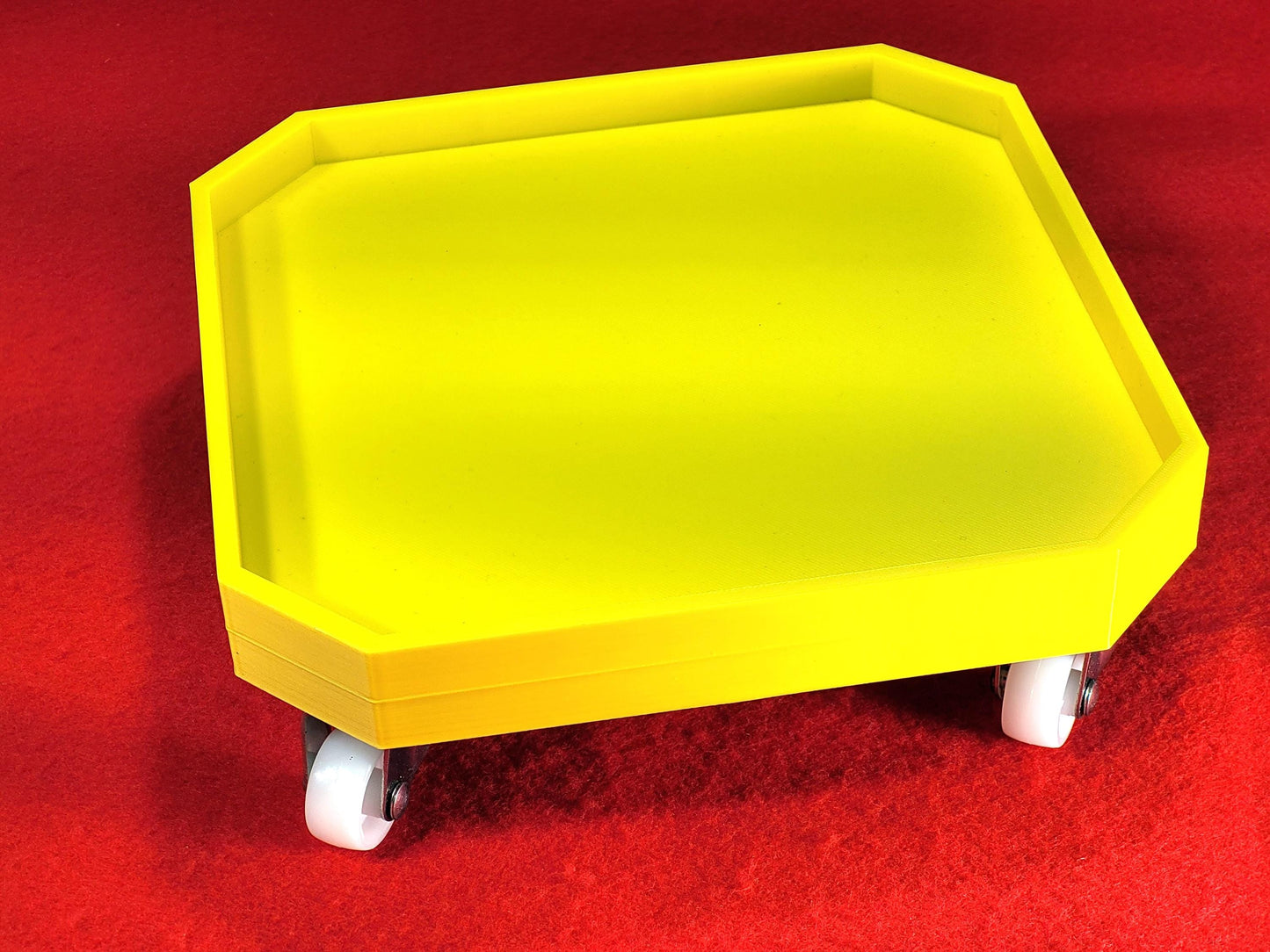 Rolling tabletop game tray: Just add your dice, game pieces or playing card tray