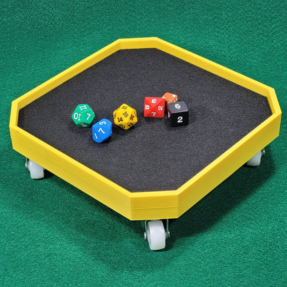 Rolling tabletop game tray: Just add your dice, game pieces or playing card tray