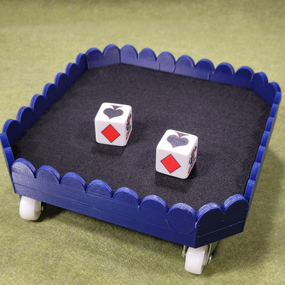 Rolling tabletop game tray: Just add your dice, game pieces or playing card tray