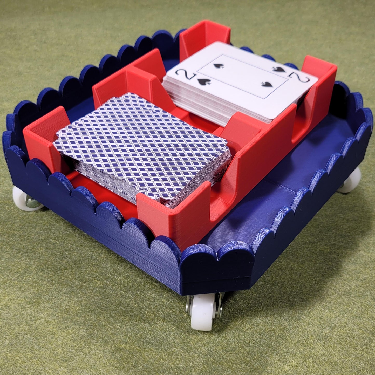 Rolling tabletop game tray: Just add your dice, game pieces or playing card tray