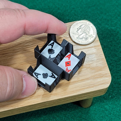 World's Smallest Playing Card Tray: Miniature Dollhouse Funny Game