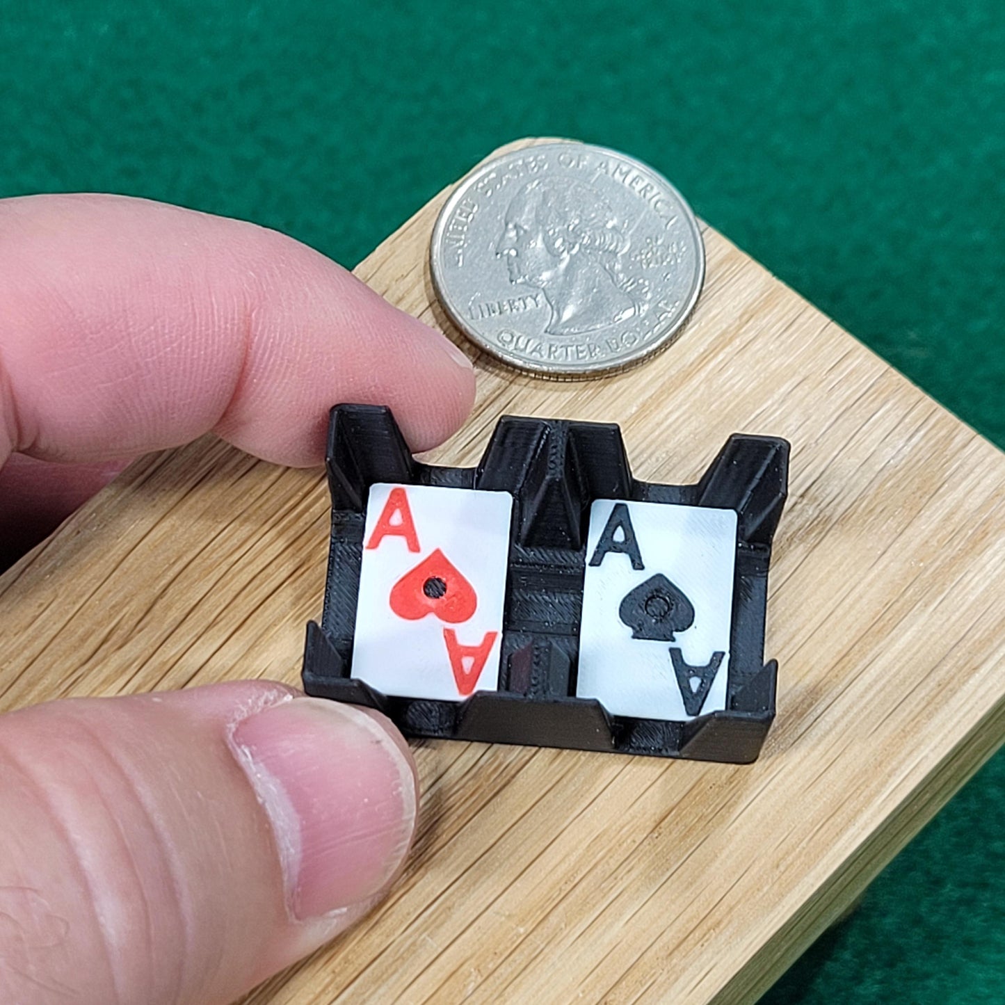 World's Smallest Playing Card Tray: Miniature Dollhouse Funny Game