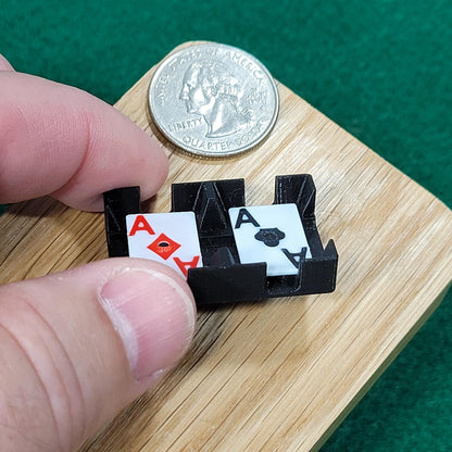World's Smallest Playing Card Tray: Miniature Dollhouse Funny Game