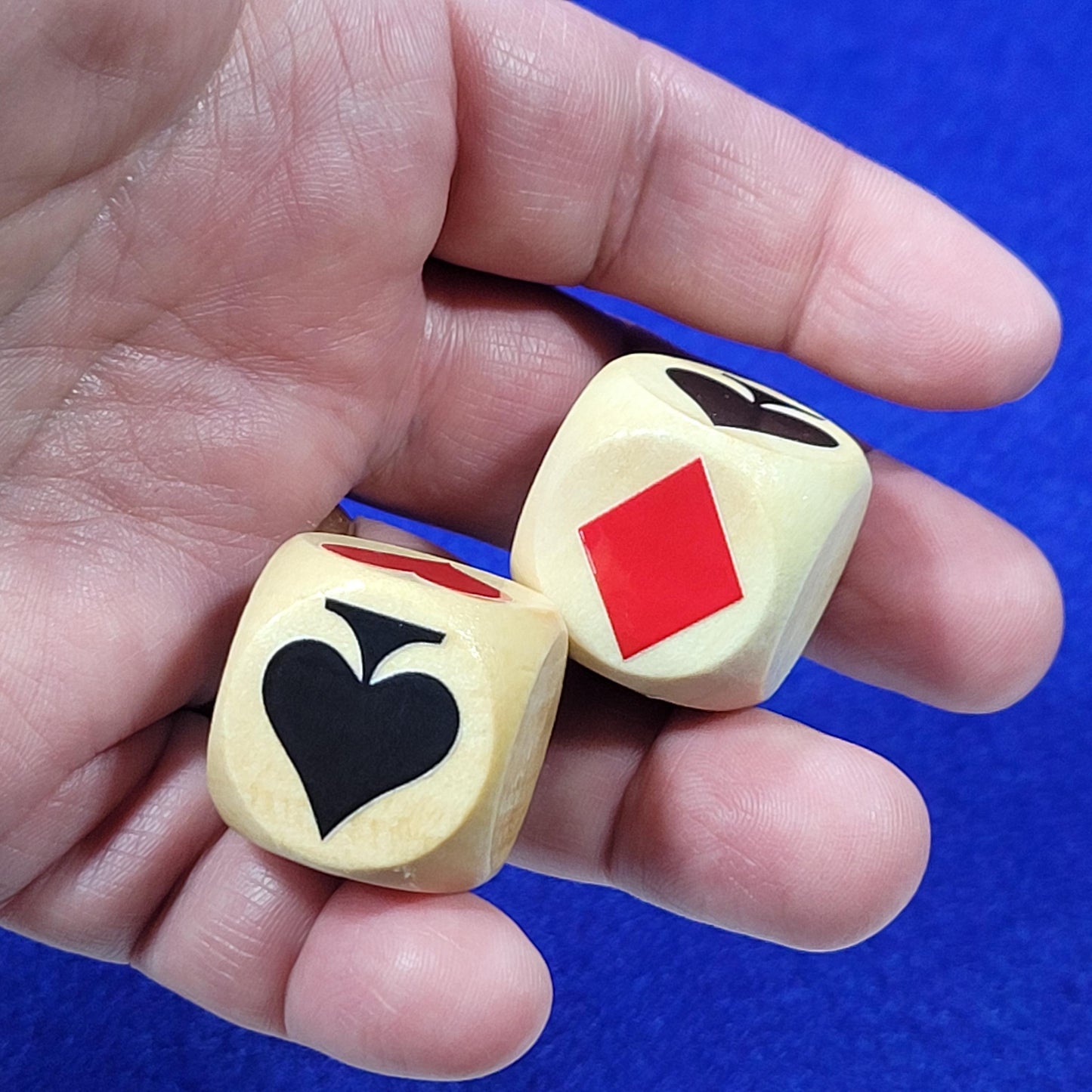 Small 1" Suited Trump Marker Blocks: Tiny Trumpy design for Euchre, Pinochle Card Games