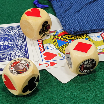 Small 1" Suited Trump Marker Blocks: Tiny Trumpy design for Euchre, Pinochle Card Games