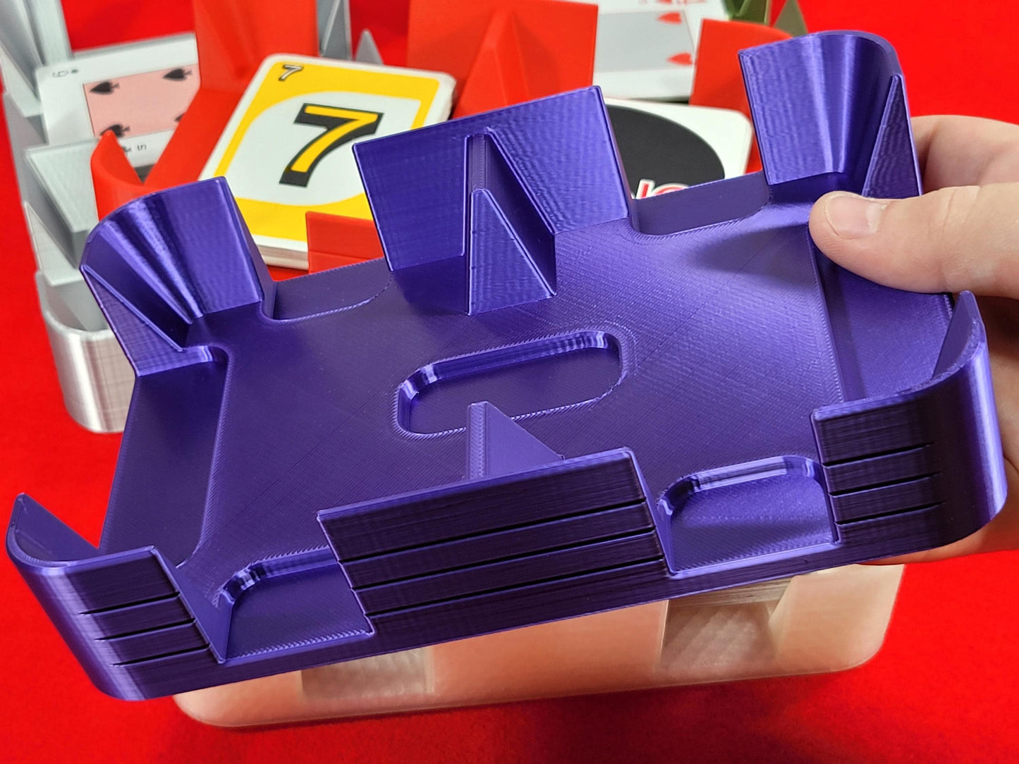 Clásico Playing Card Game Tray: Slimline plastic design available in 3 different sizes