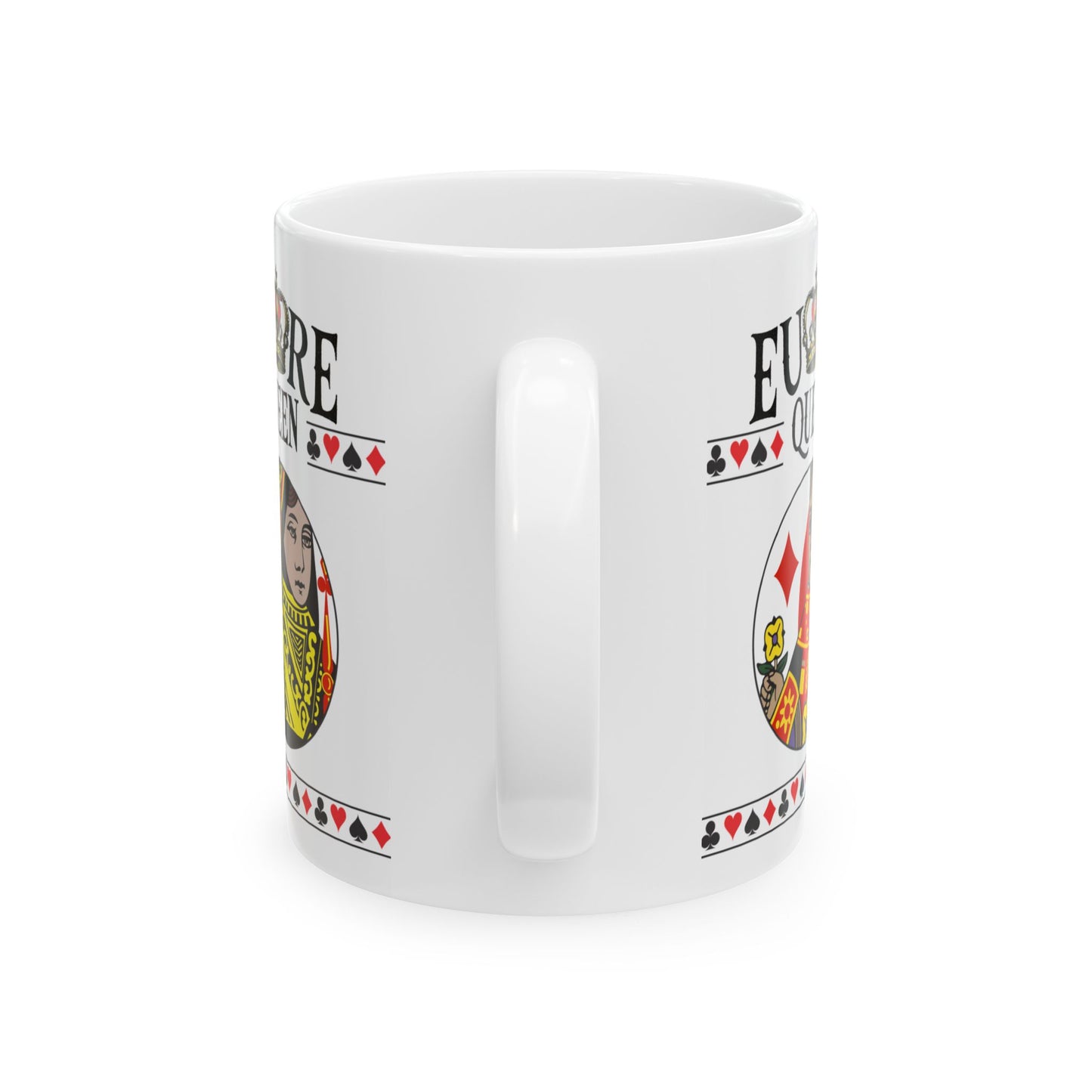 Euchre Queen Mug | Playing Card Queen design, Ceramic Mug