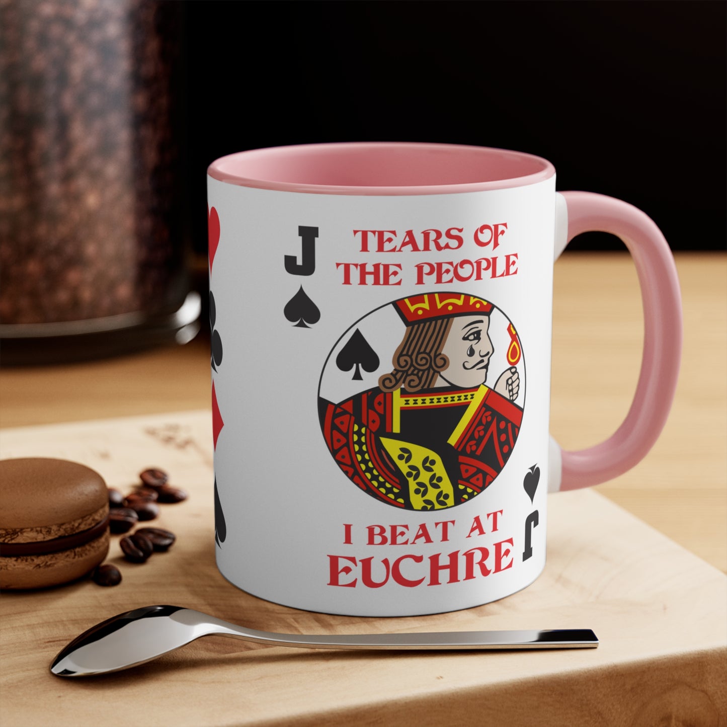 Tears of the People I Beat at Euchre Mug | Playing Card Jack Accent