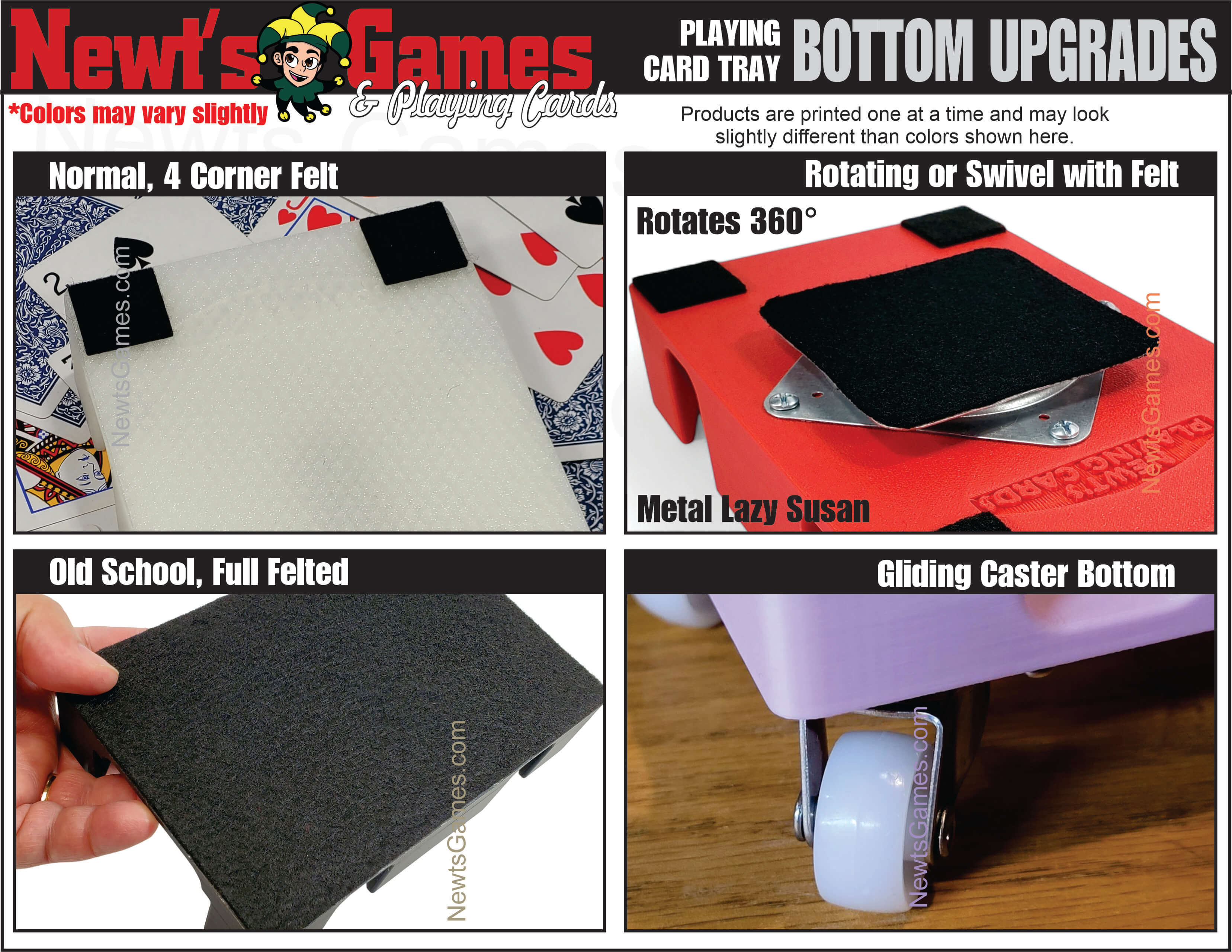 9-Deck Playing Card Tray: Canasta, Hand & Foot, Samba - Made in