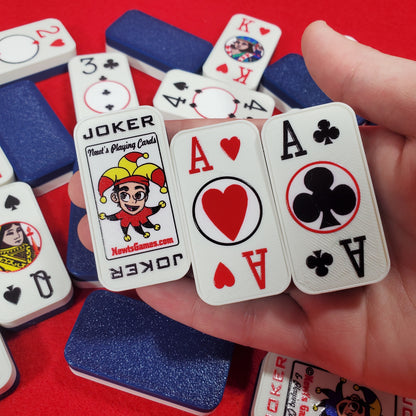 Poker Dominoes: Cardian Brand with 52 Normal Playing Cards and 2 Jokers