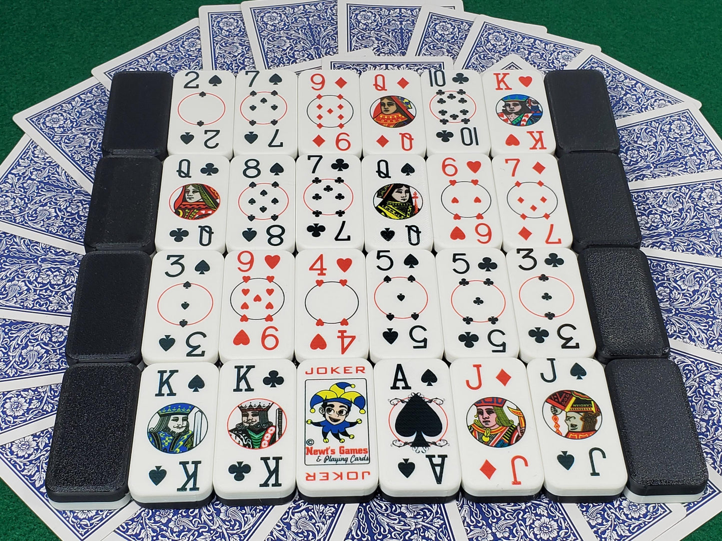 Poker Dominoes: Cardian Brand with 52 Normal Playing Cards and 2 Jokers