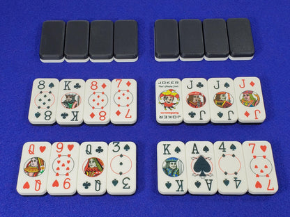 Poker Dominoes: Cardian Brand with 52 Normal Playing Cards and 2 Jokers
