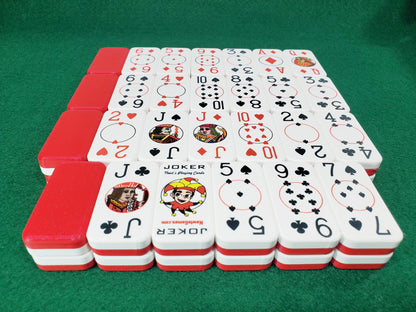 Poker Dominoes: Cardian Brand with 52 Normal Playing Cards and 2 Jokers