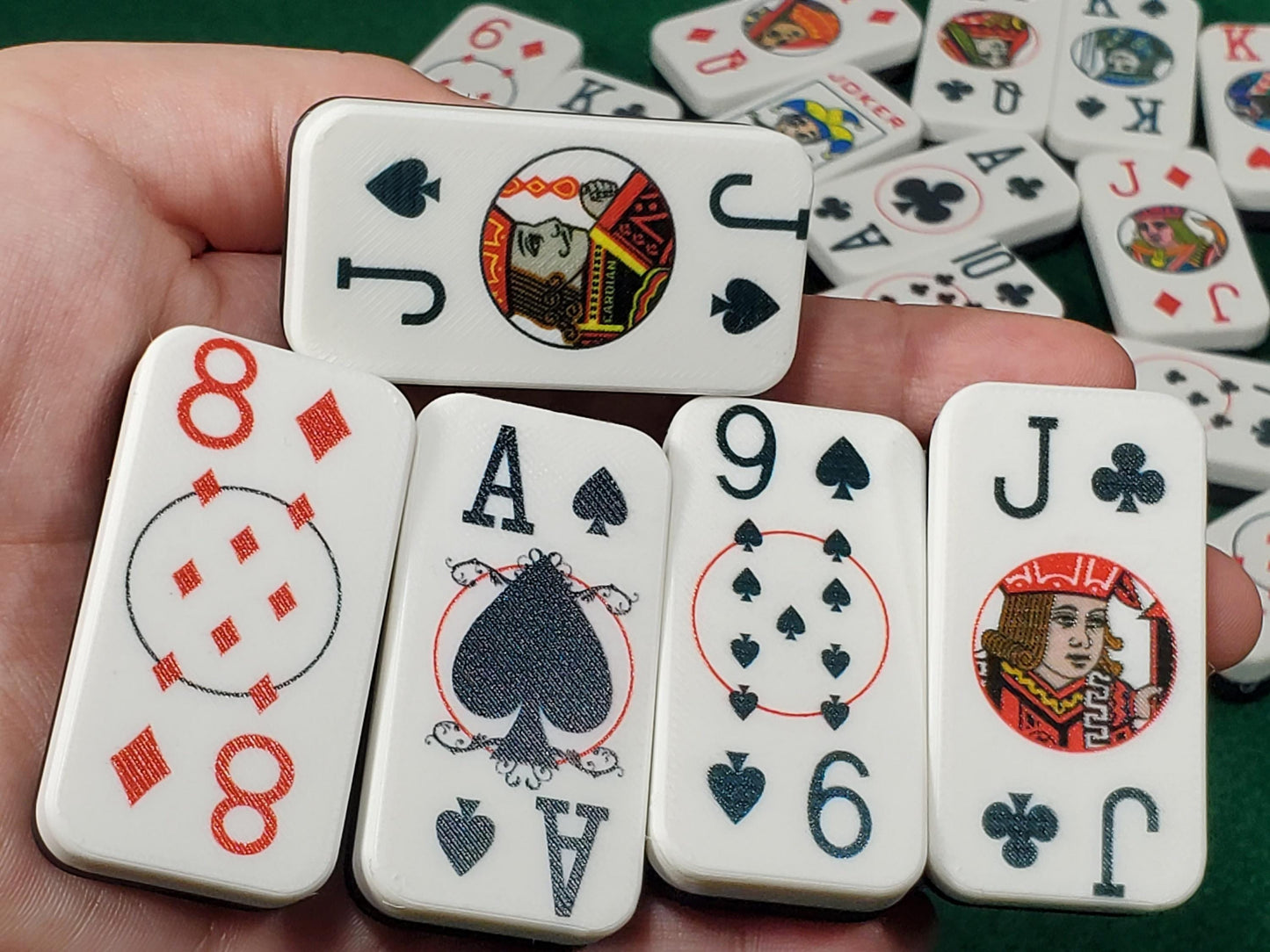 Poker Dominoes: Cardian Brand with 52 Normal Playing Cards and 2 Jokers