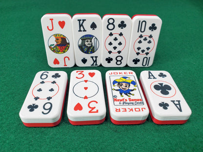 Poker Dominoes: Cardian Brand with 52 Normal Playing Cards and 2 Jokers