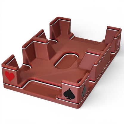 Steampunk Copper Playing Card Tray, suited designed for 2 decks - US Made (Ritzy Design)