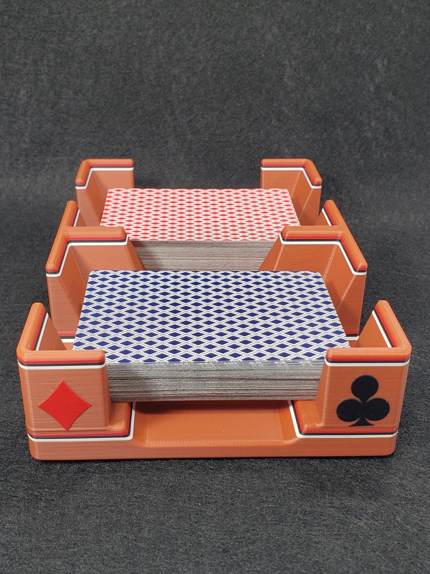 Steampunk Copper Playing Card Tray, suited designed for 2 decks - US Made (Ritzy Design)