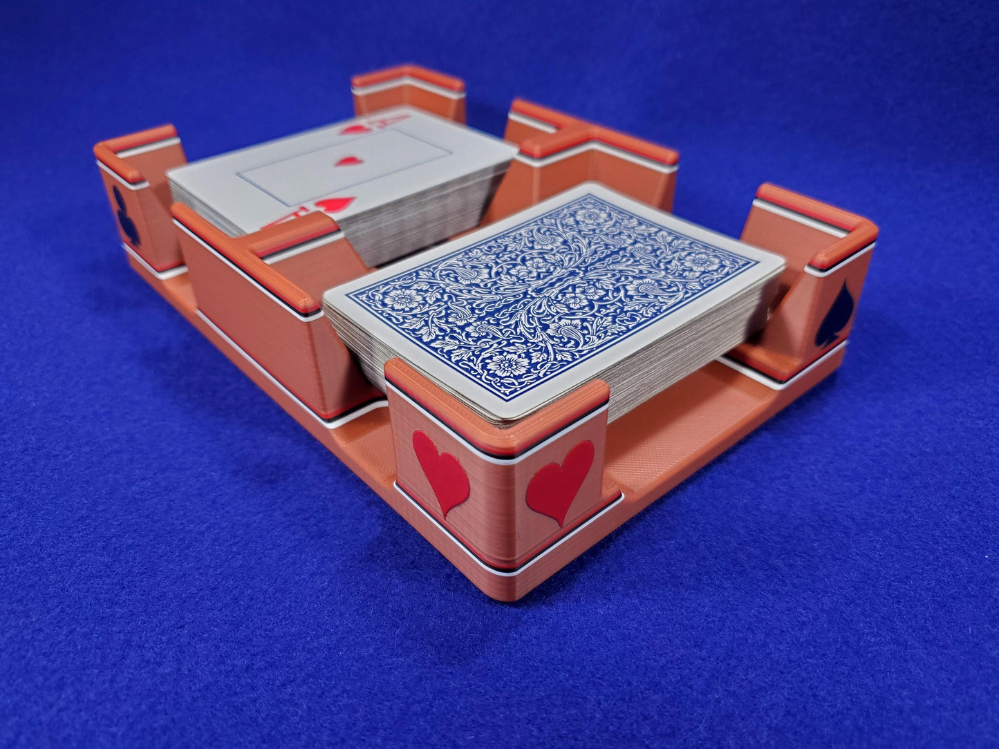 Steampunk Copper Playing Card Tray, suited designed for 2 decks - US Made (Ritzy Design)