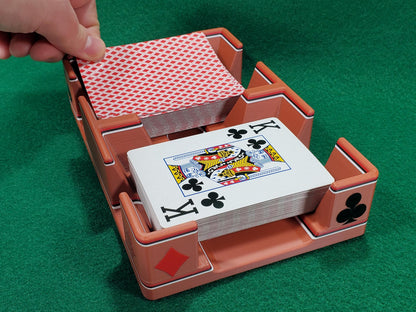 Steampunk Copper Playing Card Tray, suited designed for 2 decks - US Made (Ritzy Design)