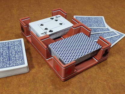 Steampunk Copper Playing Card Tray, suited designed for 2 decks - US Made (Ritzy Design)