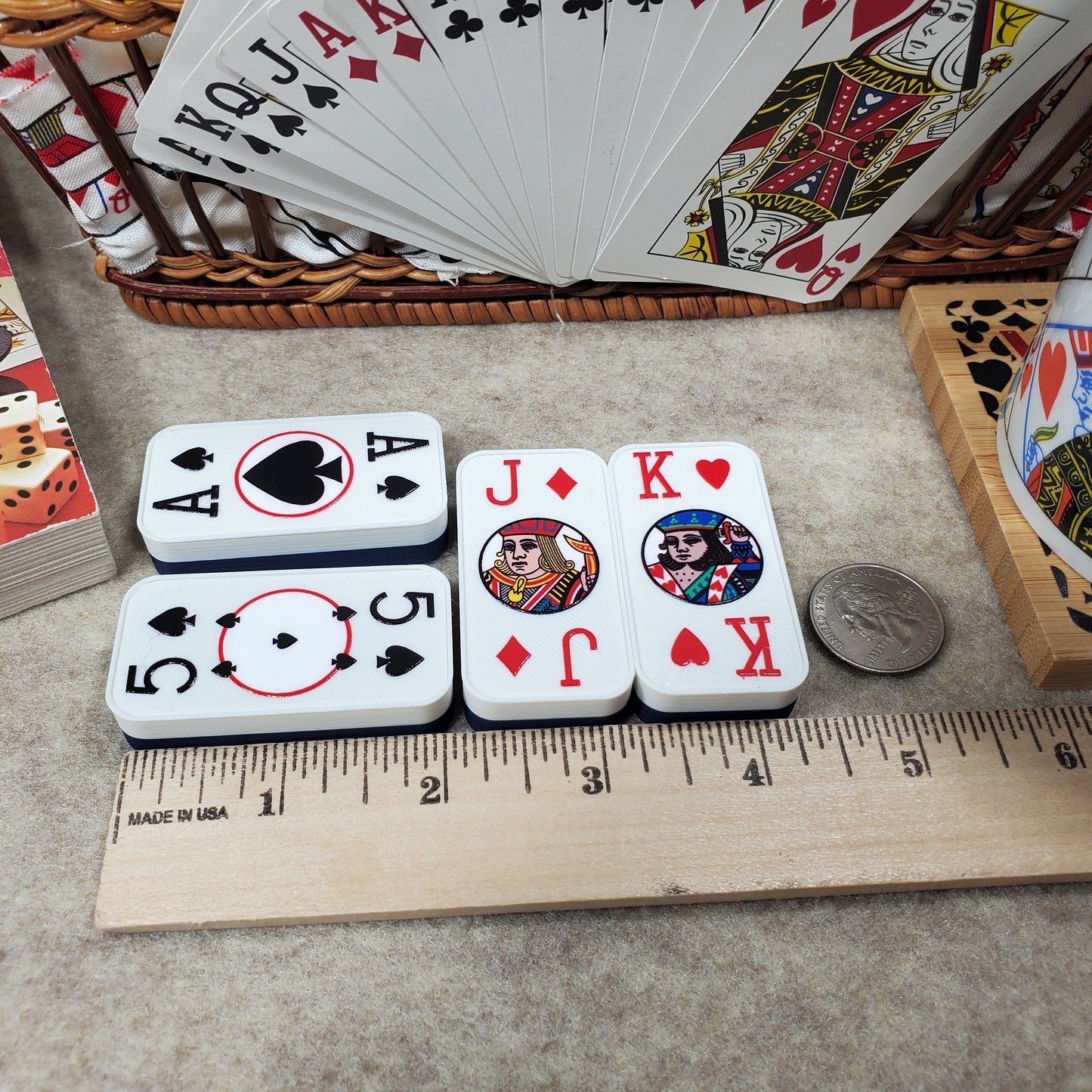 Poker Dominoes: Cardian Brand with 52 Normal Playing Cards and 2 Jokers