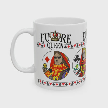 Euchre Queen Mug | Playing Card Queen design, Ceramic Mug
