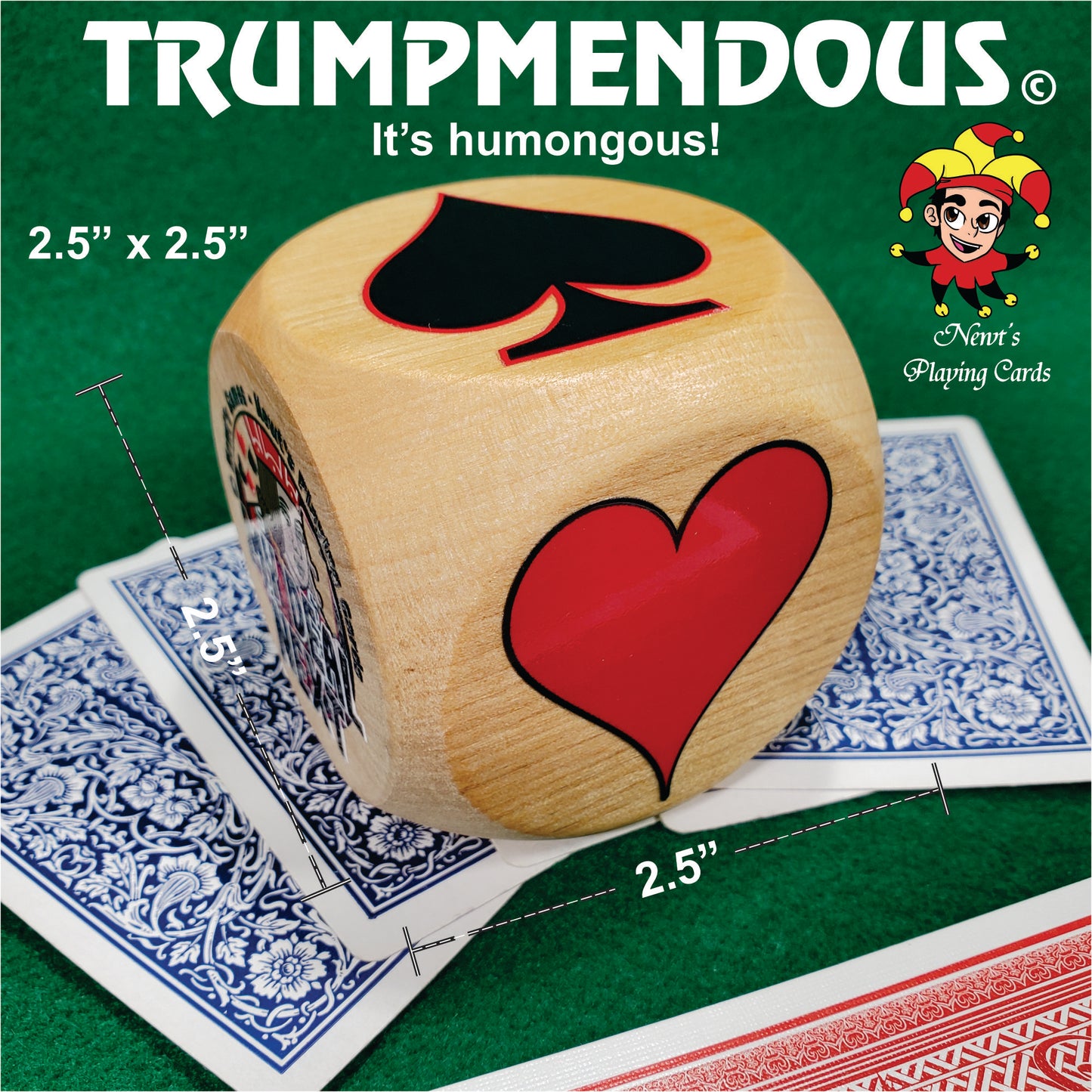 Maple Wood Trump Indicator: Original Trumpmendous suited marker for playing card games (2.5 inch)