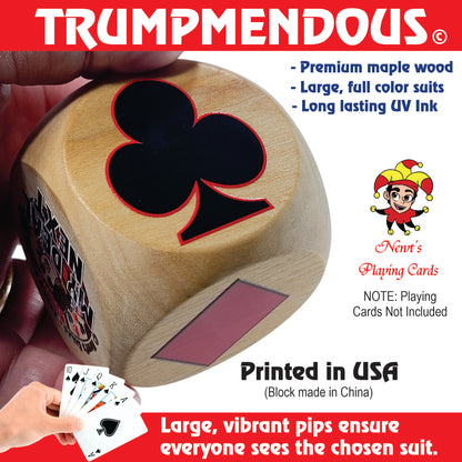 Maple Wood Trump Indicator: Original Trumpmendous suited marker for playing card games (2.5 inch)