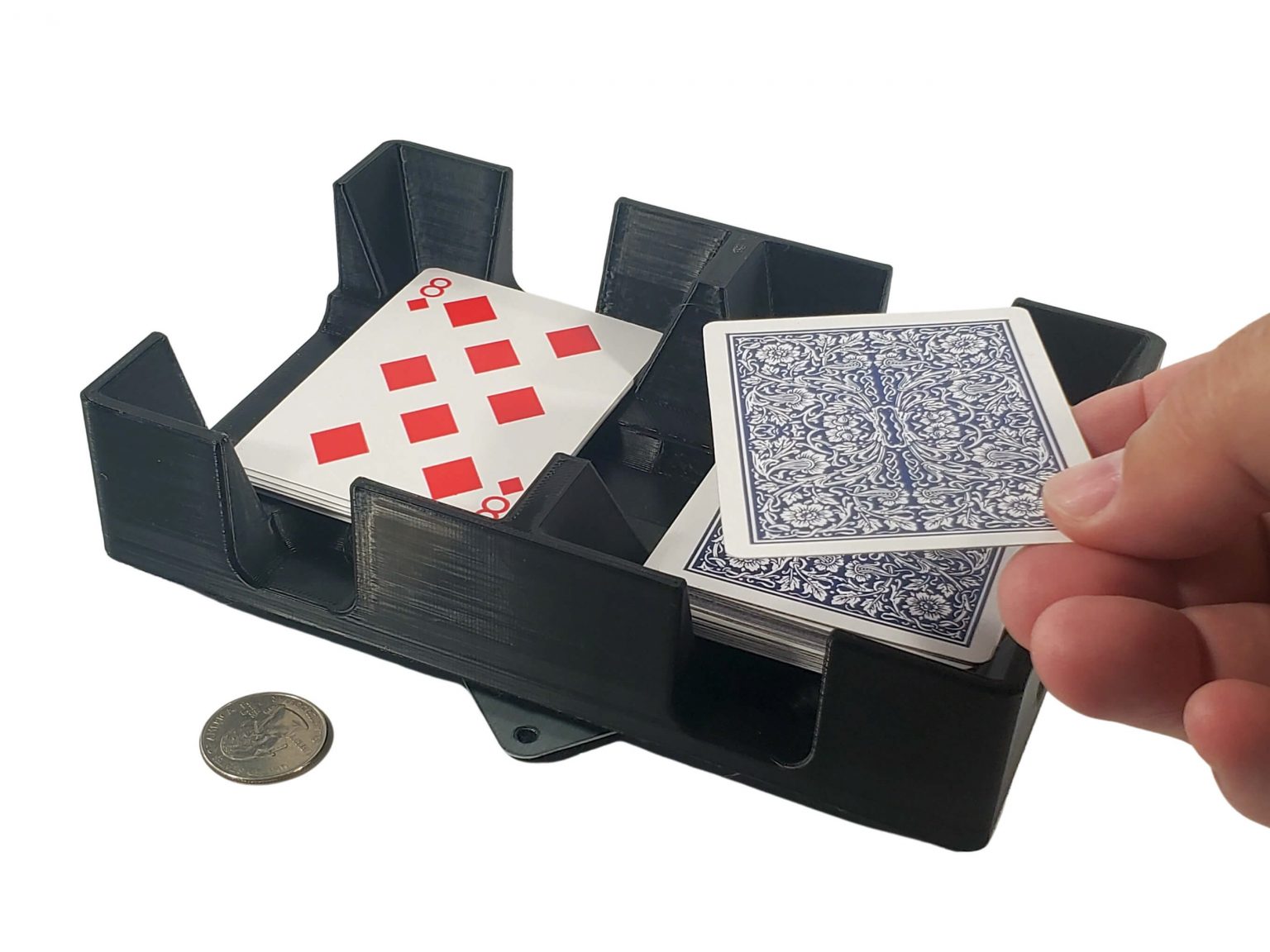 Deluxe Revolving or Swivel Plastic Playing Card Tray with metal… Newt