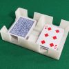 Crystal clear card tray showing deck of cards