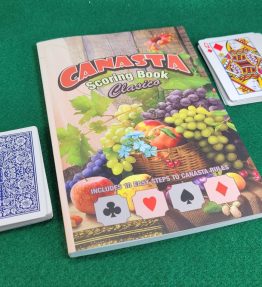 Canasta Scoring Book with playing cards queen of diamonds
