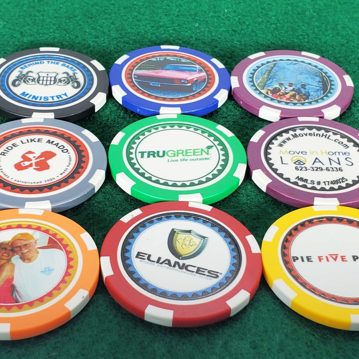 100 Custom BIRTHDAY Magnetic Poker Chips order