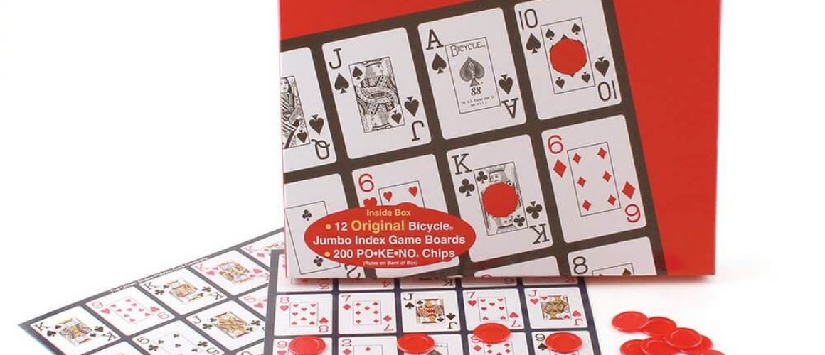 ORIGINAL POKENO GAME BY BICYCLE 12 UNIQUE BOARDS FOR UP TO 12 PLAYERS 