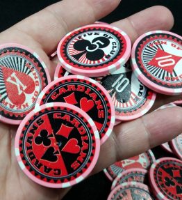 Cardians - Poker Chips with Playing Cards Printed on Them - Includes 55 Chips