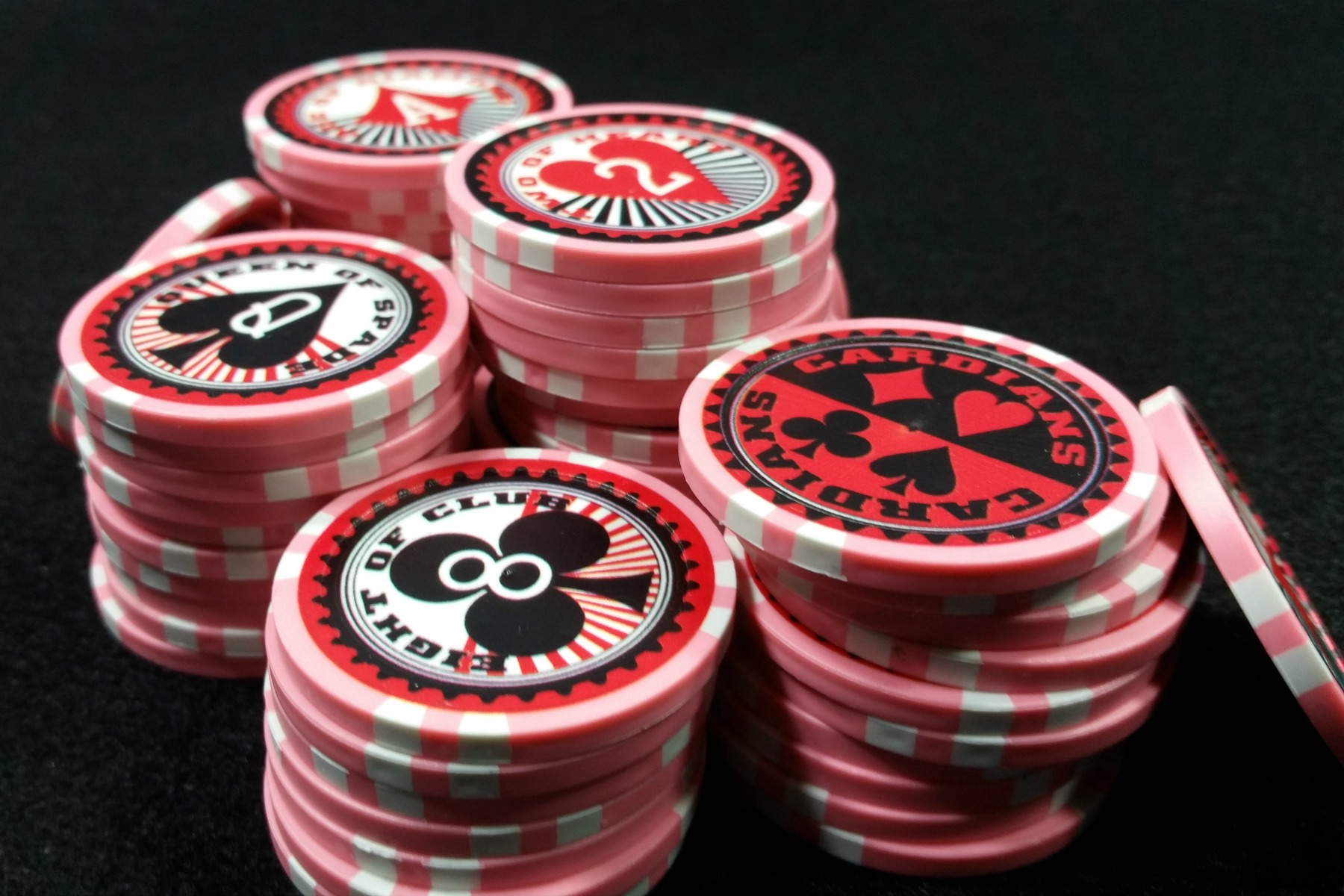 Cardians – Poker Chips with Playing Cards on Them –… – Games and Playing Cards