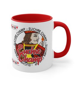 Euchre Champ Accent Coffee Mug, 11oz