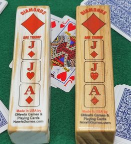 Two different suited trump clubs showing what is trump for euchre