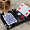 Ritzy Playing Card Tray, suited design built into the holder! Cardian 2 Deck playing card caddy - Made in USA (Black) - Image 5