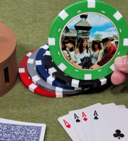 Custom Photo Poker Chip Coasters