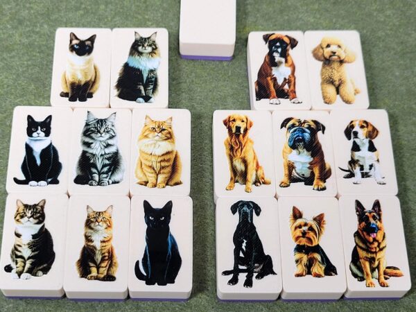 Dogs and Cats Mahjong Tile Match or Seaside Escape Game