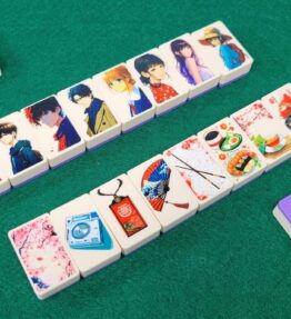 Manga Character and Trinket Mahjong Tile Match or Seaside Escape Game