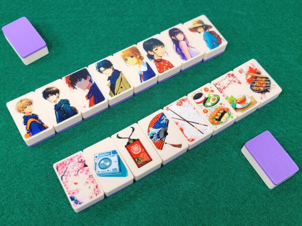 Manga Character and Trinket Mahjong Tile Match or Seaside Escape Game