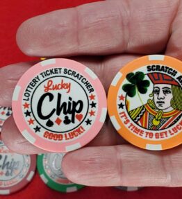 Personalized Lottery Ticket Scratcher poker chip